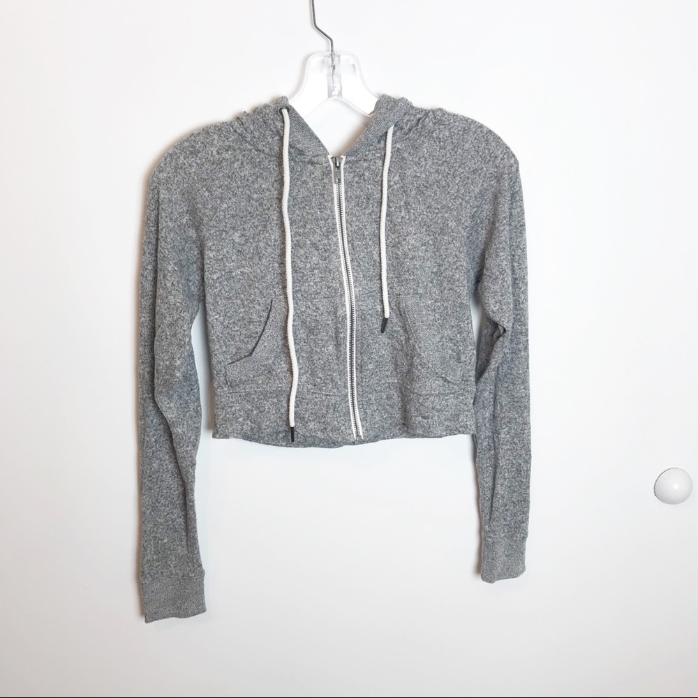 UO out from under cropped gray hoodie